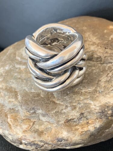 Navajo Men's Band Ring | Sterling Silver | Sz 7 | Authentic Native American Handmade | 14040