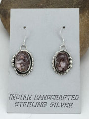 Southwestern Navajo Wild Horse Turquoise Earrings | Sterling Silver | 1" | 1268