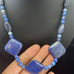 Native American Denim Lapis Strand Necklace | Sterling Silver | Men's 18" | 1753