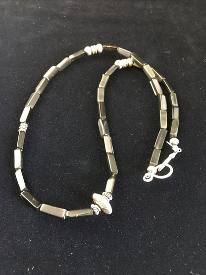 Native American Navajo Black Onyx Bead Necklace | 18" | Authentic Handmade | 10003 - Masha USA