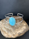 Southwestern  Women's  Blue Larimar Cuff Bracelet | Sterling Silver | Handmade | 14068