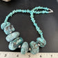 Navajo Chunky Blue Turquoise Nugget Necklace | Sterling Silver | Authentic Native American Handmade | 20" | 14418