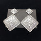 Native American Navajo Stamped Earrings Set | Sterling Silver | 2.75" | 1704