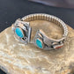 Navajo Sterling Silver Watch Tips | Old Pawn Turquoise & Coral Band | Authentic Native American Jewelry | 11931
