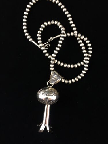 Southwestern Men's Navajo Sterling Silver Large Naja Necklace Pendant | 3" | 10074