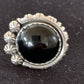 Native American Men's Navajo Black Onyx Ring | Sterling Silver | Sz 9 | Authentic Handmade | 1080