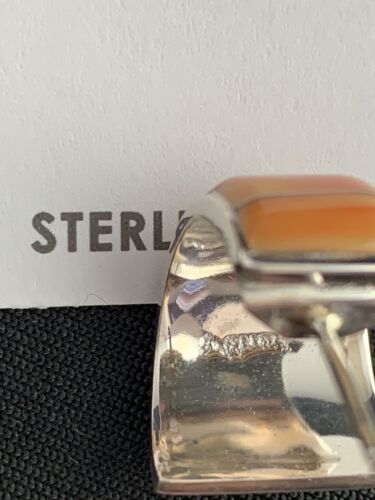 Navajo Orange Spiny Oyster Earrings | Sterling Silver | Authentic Native American Handmade | 190