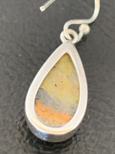 Native American Women's Navajo Bumblebee Jasper Earrings Set | Sterling Silver | Handmade | 1563