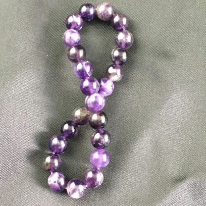 Navajo Purple Amethyst Stretch Elastic Bracelet | 6.5" Adjustable | Authentic Native American Handmade | 2002