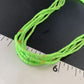 Native American Green Gaspeite Rice Heishi Necklace | 5 Strand | Sterling Silver | 20" | 12928