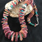 Authentic Native American Navajo Necklace | Purple Spiny Oyster & Turquoise | Sterling Silver | 24" Graduated