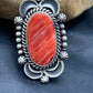 Native American Men's Spiny Oyster Ring | Navajo Sterling Silver | Sz 7.5 | 4287