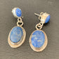 Navajo Denim Lapis Dangle Earrings | Sterling Silver | 1.1" | Authentic Native American Handmade | 1700