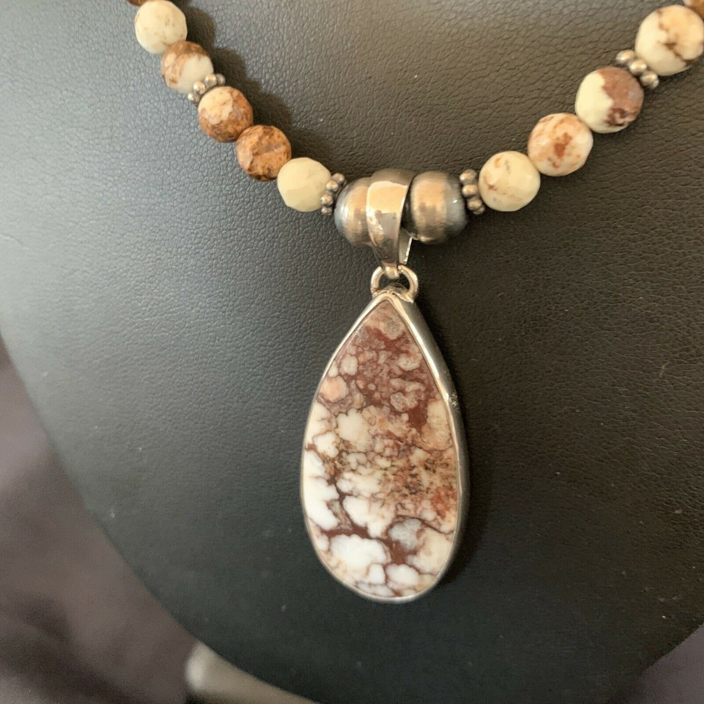 Navajo Wild Horse Turquoise Necklace Pendant | Sterling Silver | Authentic Native American Handmade | 11374 - Masha USA