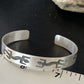 Navajo Gecko Lizard Stamped Cuff Bracelet | Sterling Silver | Authentic Native American Handmade | 12827