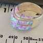 Navajo Pink Opal Inlay Band Ring | Sz 6.5 | Authentic Native American Handmade | 14161