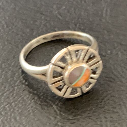 Navajo Purple Sugilite Spiny Oyster Inlay Ring | Sz 7.5 | Authentic Native American Handmade | 11190
