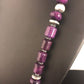 Navajo Purple Sugilite Bead Necklace | Sterling Silver | Authentic Native American Handmade | 18" | 3128