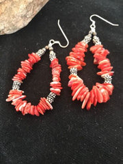 Navajo Red Spiny Oyster Sterling Silver Earrings | Southwestern Handcrafted