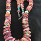Authentic Native American Navajo Necklace | Purple Spiny Oyster & Turquoise | Sterling Silver | 24" Graduated