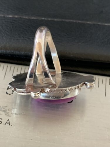 Native American Women's Navajo Purple Sugilite Ring | Sterling Silver | Sz 9.5 | 10442