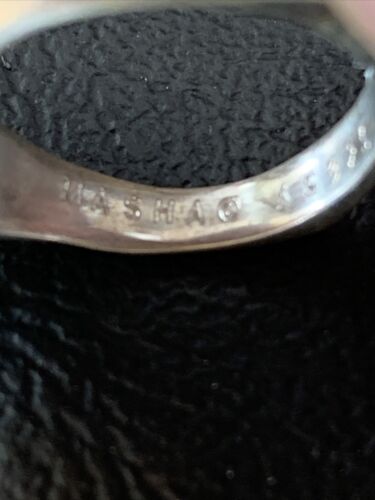 Navajo Black Onyx Coffee Tigers Eye Inlay Ring | Sterling Silver | Sz 6 | Authentic Native American Handmade | 10795