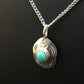 Navajo Turquoise Pendant Necklace | Sterling Silver | Authentic Native American Handmade | 19" Chain| 8955