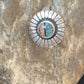 Navajo Blue Turquoise Pink Coral Inlay Ring | Sz 5.5 | Authentic Native American Handmade | 11171