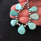 Blue Turquoise Teardrop Earrings | Navajo Sterling Silver | Authentic Native American Handmade