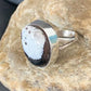 Native American Men's Navajo White Buffalo Turquoise Ring | Sterling Silver | Sz 8 | 1824