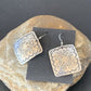 Native American Navajo Dangle Earrings | Sterling Silver Stamped | Handmade | 1659