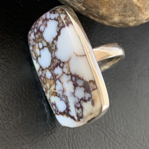 Native American Women's Navajo Wild Horse Turquoise Ring | Sterling Silver | Sz 7.5 | 10489