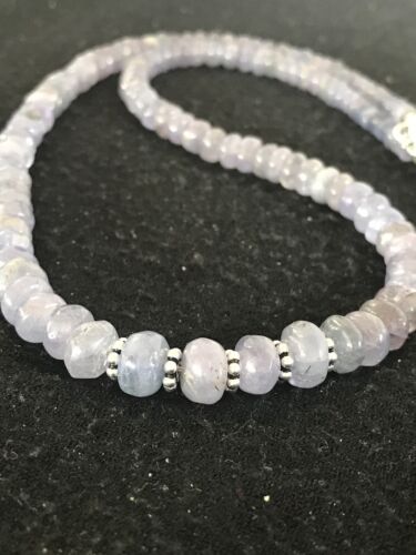 Southwestern | Purple Tanzanite | Bead Necklace | Sterling Silver | 20" | 305