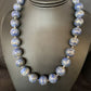Native American Women's Blue Denim Lapis Beads Necklace | 16mm | Sterling Silver | 19" | 13969