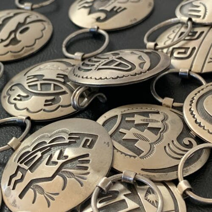 Native American Handmade Men's Sterling Silver Hopi Concho Belt | Authentic Southwestern Jewelry | 1425