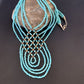 Santo Domingo Turquoise Heishi 5-Strand Necklace | Sterling Silver & Gold-Filled | 12073