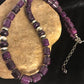 Navajo Purple Sugilite Bead Necklace | Sterling Silver | Authentic Native American Handmade | 18" | 3128