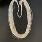 Navajo Liquid Silver Heishi Necklace | 40 Strands | Sterling Silver Tubes | 19" | 02214