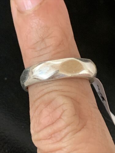 Navajo Women's White Sterling Silver Ring | Sz 7 | Authentic Native American Handmade | 1734