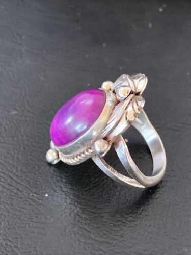 Native American Women's Navajo Purple Sugilite Ring | Sterling Silver | Sz 9.5 | 10442