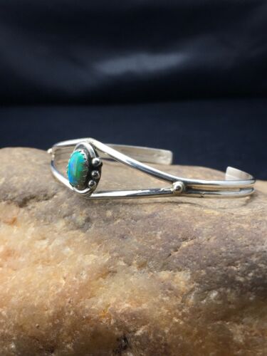 Southwestern Green Opal Children's Bracelet | Sterling Silver | Handmade | 4377