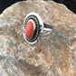 Navajo Coral Sterling Silver Ring | Sz 6 | Handmade Southwestern | 3485