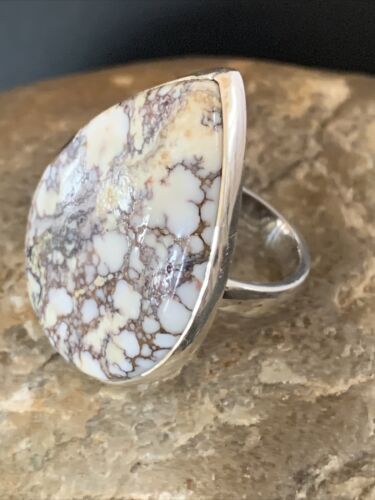 Navajo Wild Horse Turquoise Ring | Sterling Silver | Sz 7 | Authentic Native American Handmade | 10502