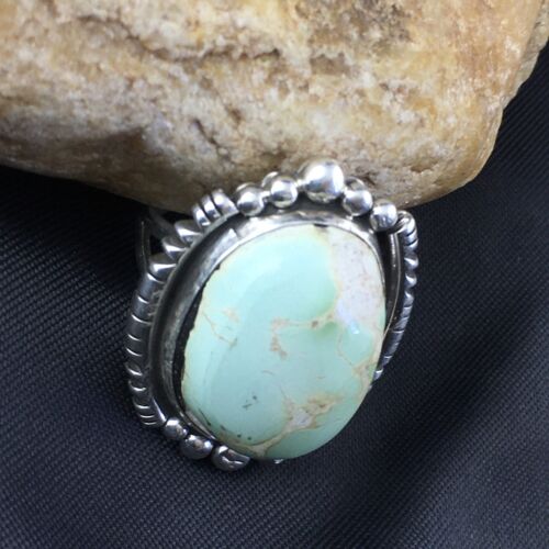 Southwestern XL Blue Royston Turquoise Ring | Sterling Silver | Sz 8.75 | 10198