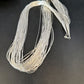 Liquid Heishi Necklace | 50 Strands Sterling Silver | 28" Silver Tubes | Authentic Native American Handmade | 14707