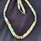 Navajo Green Turquoise Heishi Necklace Stabilized  | 8mm | 20" Sterling Silver | Southwestern Native American | 00969