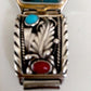 Navajo Sterling Silver Turquoise Coral Watch Set | His & Hers | Authentic Native American Handmade