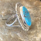 Southwestern Navajo Blue Kingman Turquoise Ring | Sterling Silver | Sz 7 | 12206