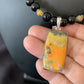 Men's Navajo Pearls Onyx Bumblebee Jasper Necklace Pendant | Sterling Silver | Native American Handmade | 10326