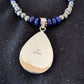 Navajo Pearls Necklace with Lapis, Turquoise, and Blue Opal Pendant | Sterling Silver | 1171